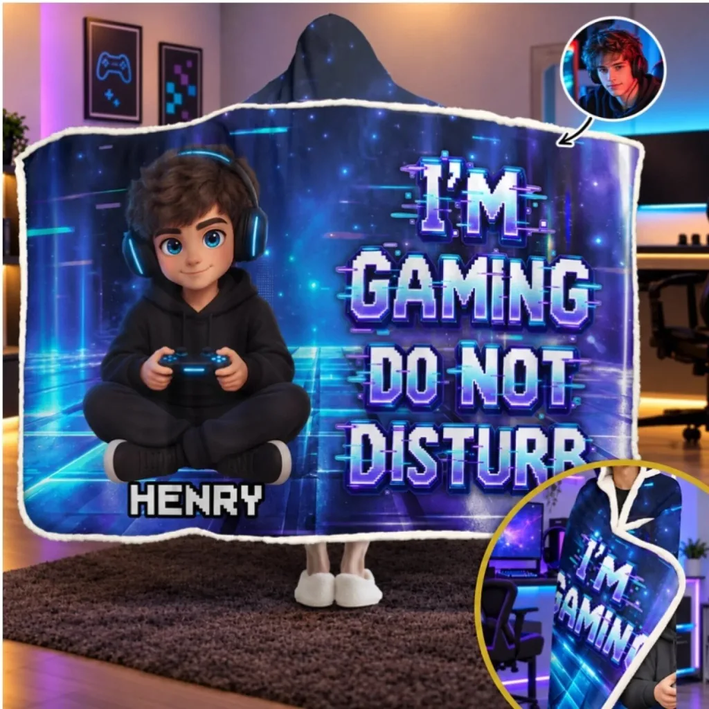 PC Gaming Wearable Blanket Hoodie, Do Not Disturb I'm Gaming PC Gaming Wearable Blanket Hoodie, Do Not Disturb I'm Gaming