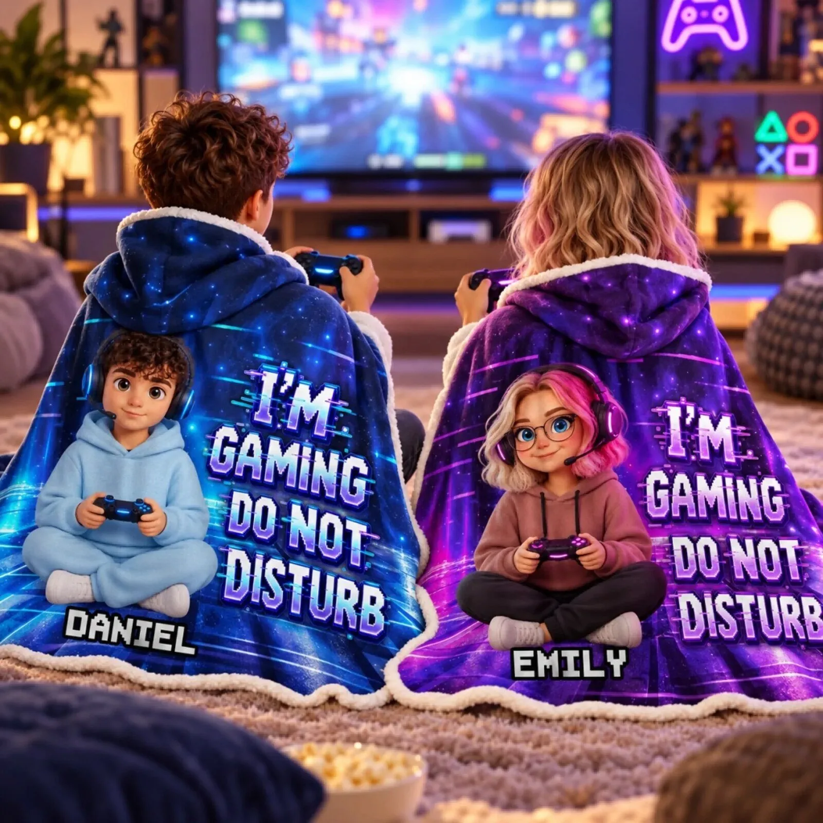 PC Gaming Wearable Blanket Hoodie, Do Not Disturb I'm Gaming 11 pc gaming wearable blanket hoodie do not disturb i m gaming gallery 2