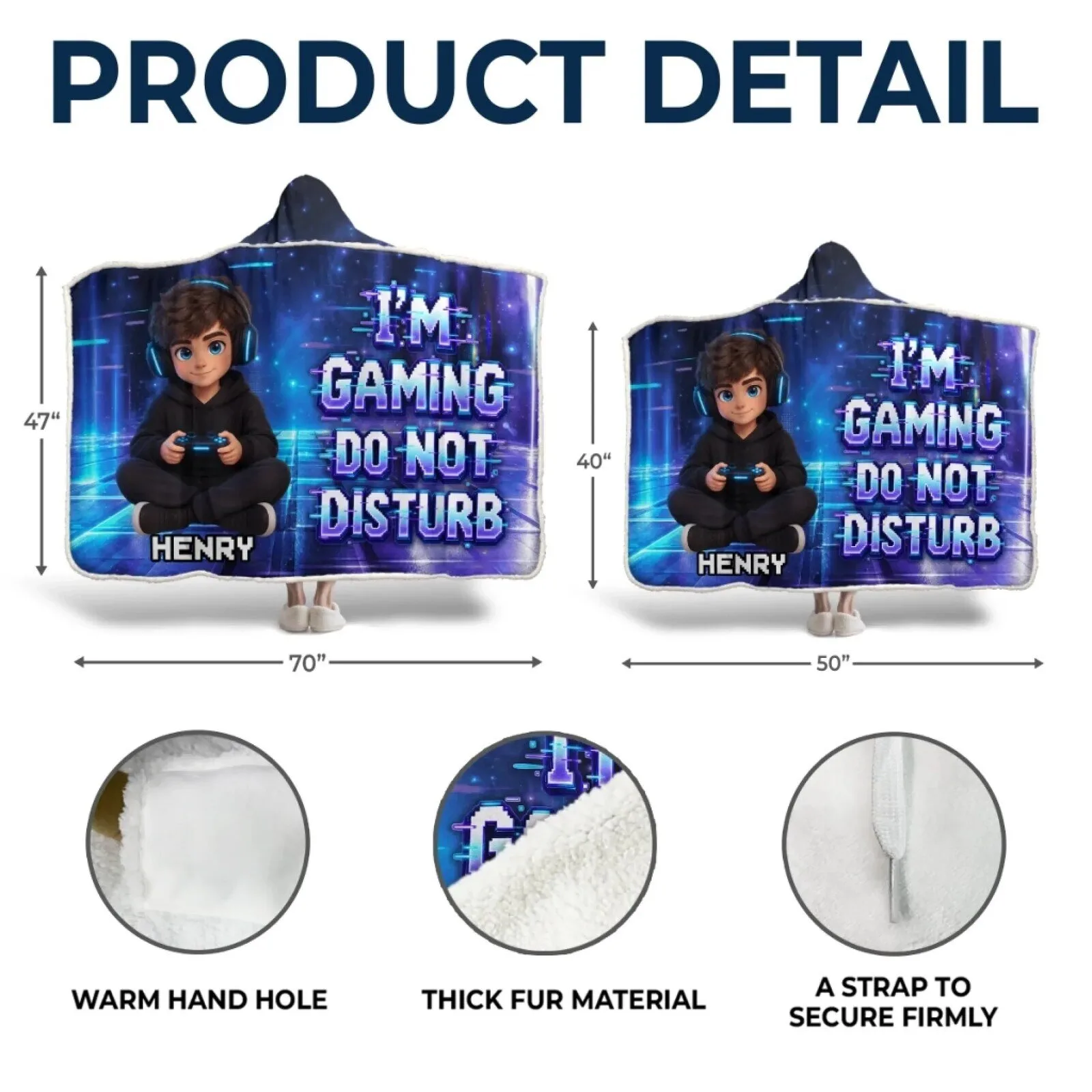 PC Gaming Wearable Blanket Hoodie, Do Not Disturb I'm Gaming 15 pc gaming wearable blanket hoodie do not disturb i m gaming gallery 6