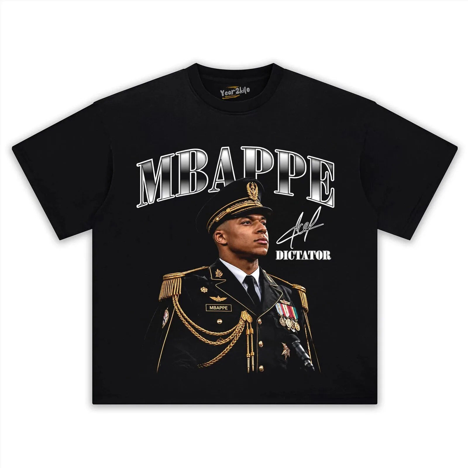 Kylian Mbappe The Dictator Soccer Player Fan Art Black T-Shirt 7 Kylian Mbappe The Dictator Soccer Player Fan Art Black T-Shirt