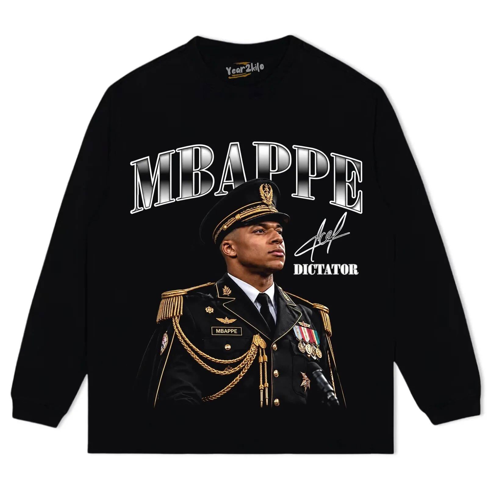 Kylian Mbappe The Dictator Soccer Player Fan Art Black T-Shirt 11 Kylian Mbappe The Dictator Soccer Player Fan Art Black T-Shirt