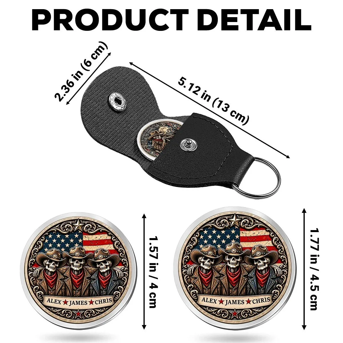 Personalized Cowboy Skeletons American Flag Call On Me Brother Coin Keychain 15 Personalized Cowboy Skeletons American Flag Call On Me Brother Coin Keychain