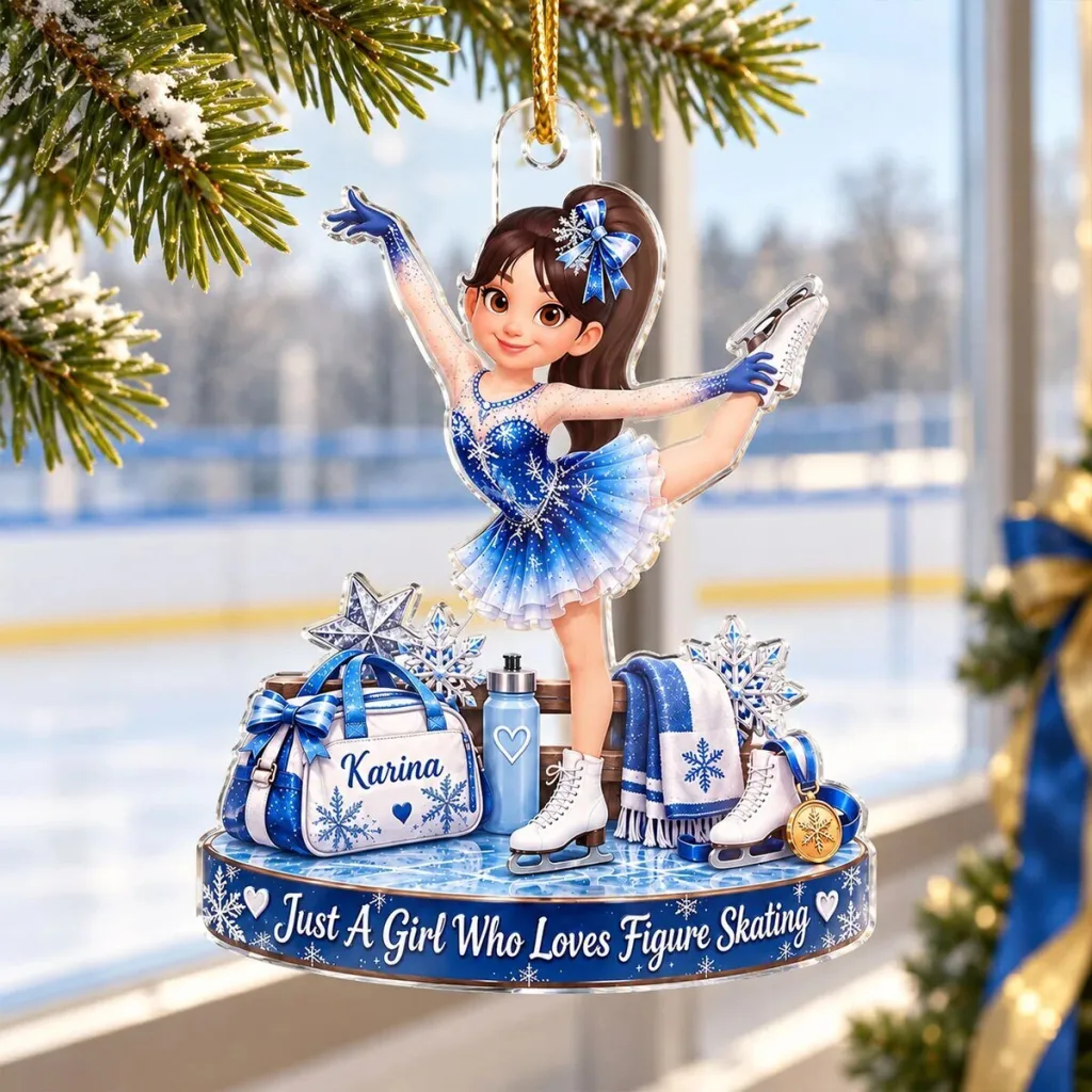Personalized Figure Skating Girl Christmas Ornament - Just A Girl Who Loves Figure Skating Personalized Figure Skating Girl Christmas Ornament - Just A Girl Who Loves Figure Skating