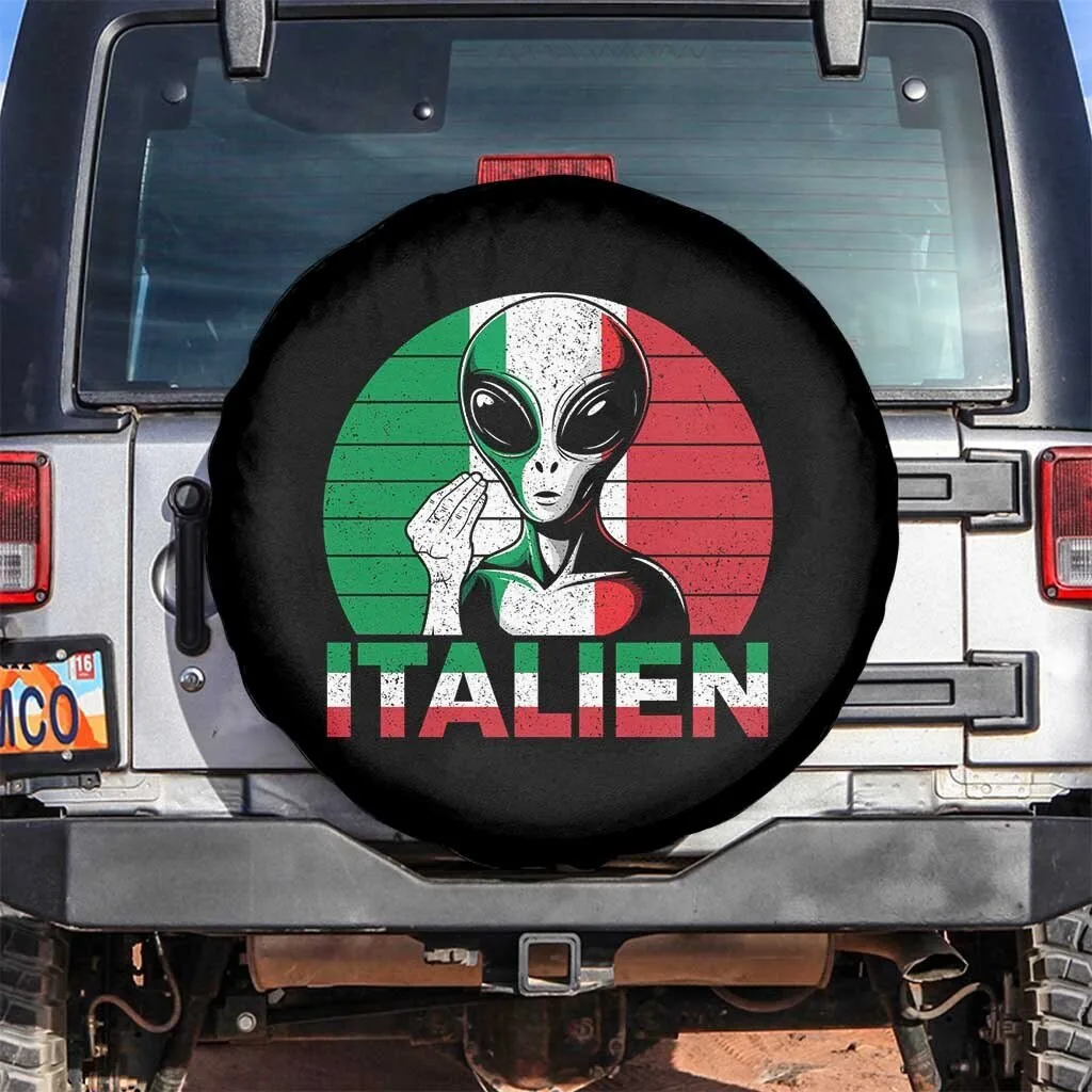 Funny Italian Alien Hand Gesture Pun Spare Tire Cover