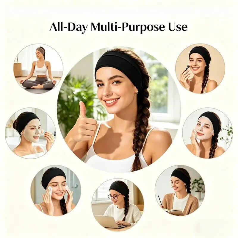 12 Pack Women's Wide Headbands Stretchy Soft Comfy Hair Accessories Set 6 12 pack women s wide headbands stretchy soft comfy hair accessories set gallery 1