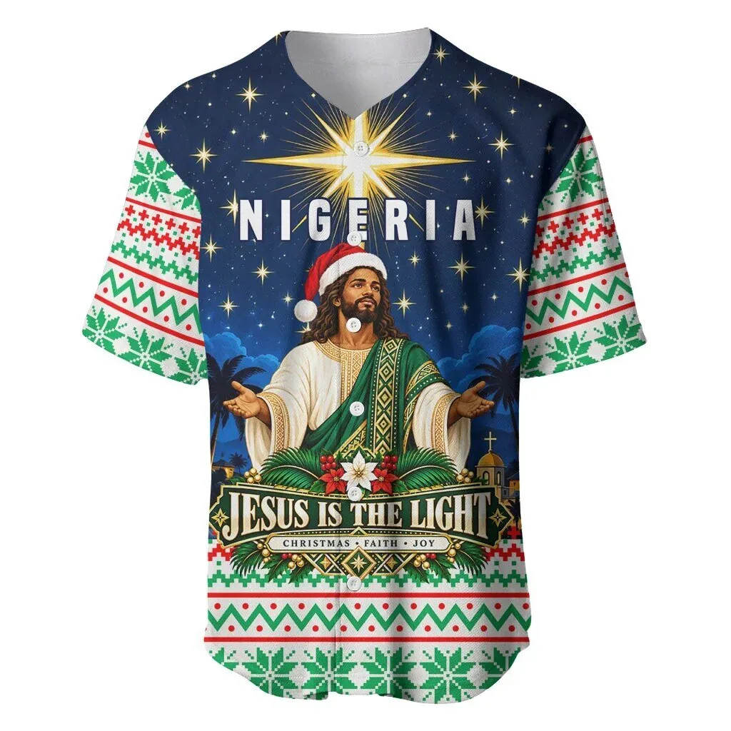 Nigeria Jesus Is The Light Christmas Faith Joy Baseball Jersey 3 Nigeria Jesus Is The Light Christmas Faith Joy Baseball Jersey