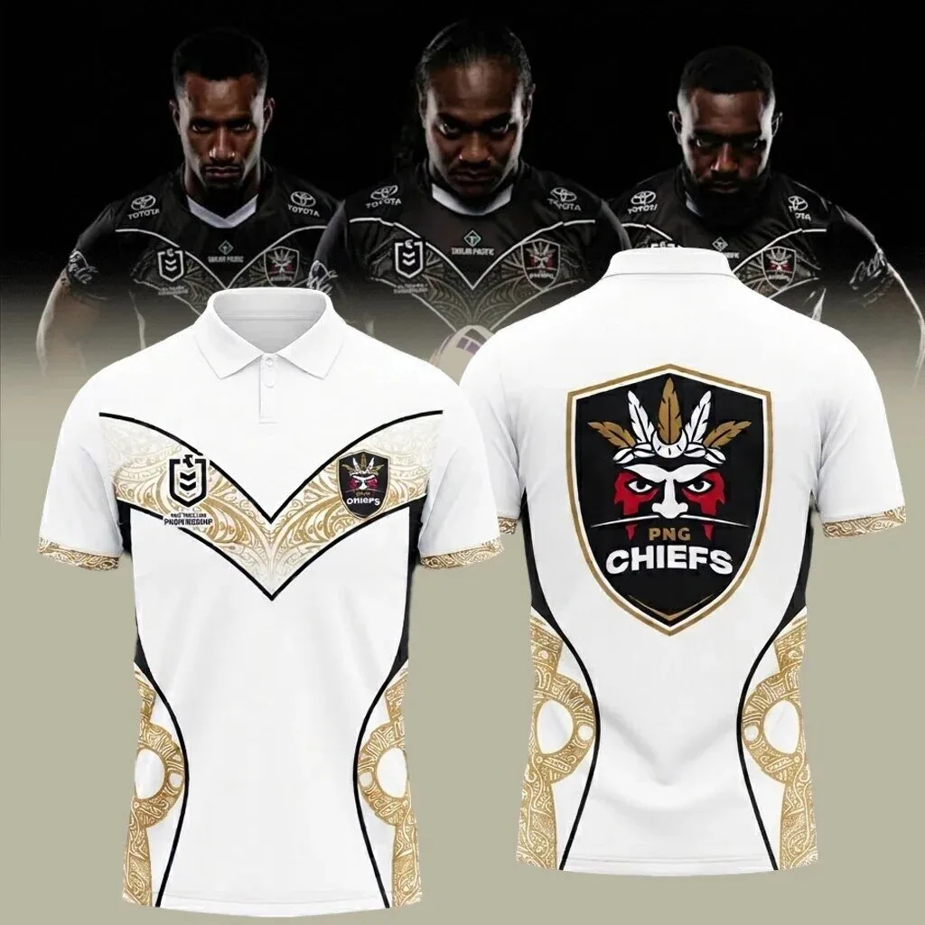Papua New Guinea Chiefs Rugby League Football Team Polo Shirt