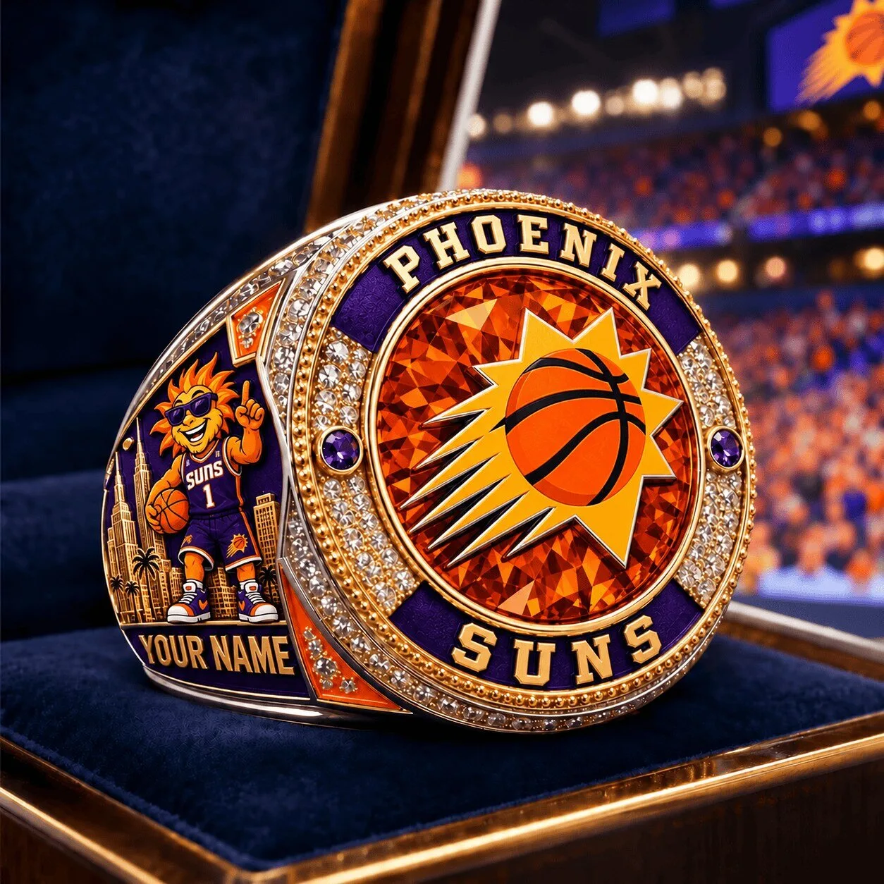 Phoenix Suns NBA Championship Personalized Name Fan Ring
