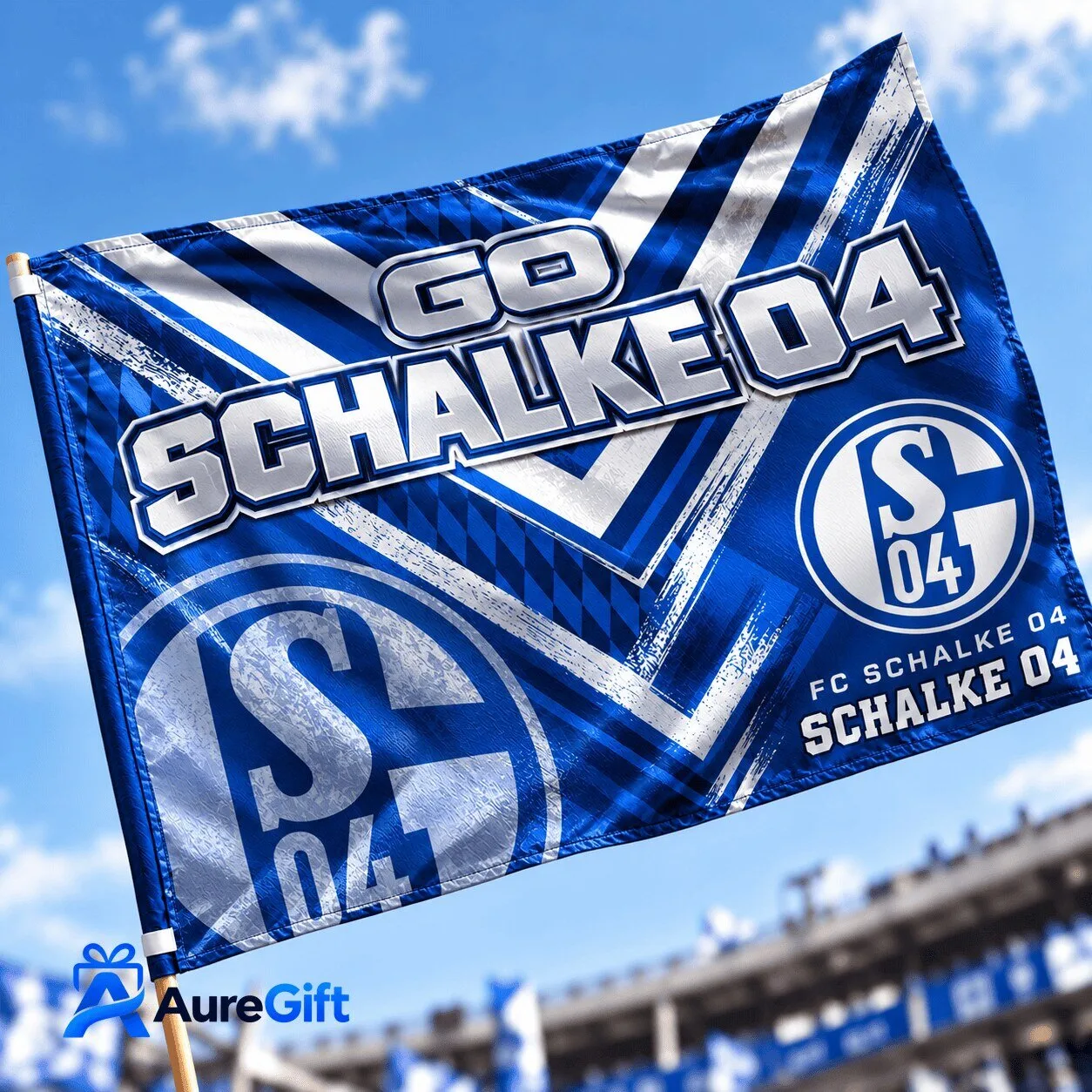 FC Schalke 04 Bundesliga Matchday Personalized Name Flag For Fan