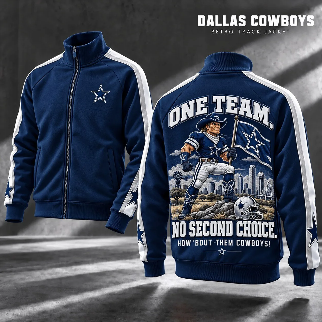 Dallas Cowboys One Team No Second Choice Retro Track Jacket
